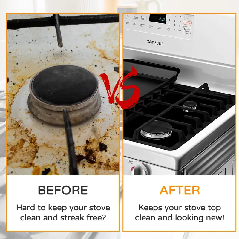 🍳 Reusable Gas Stove Protector Mats – Less Mess, Easier Cleanup