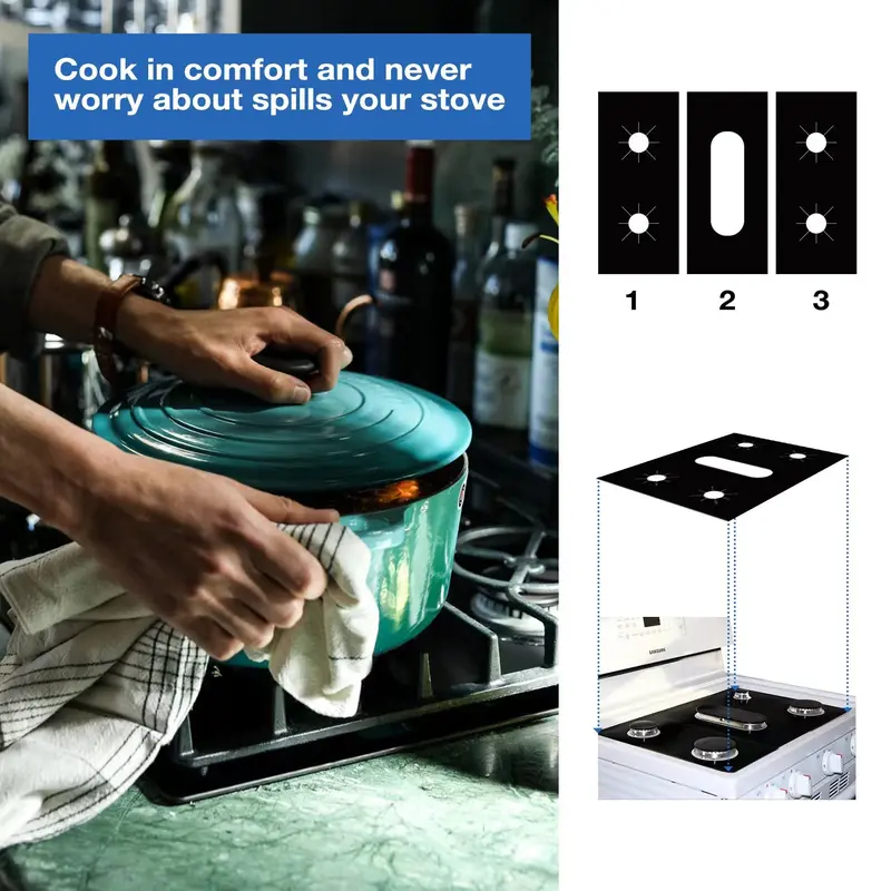 🍳 Reusable Gas Stove Protector Mats – Less Mess, Easier Cleanup