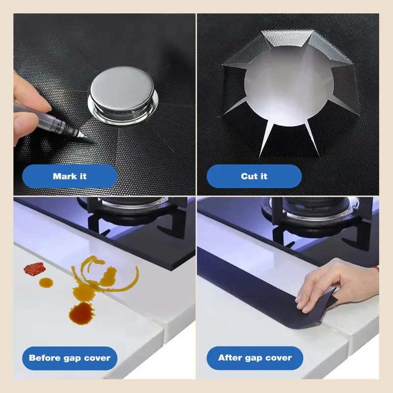 🍳 Reusable Gas Stove Protector Mats – Less Mess, Easier Cleanup