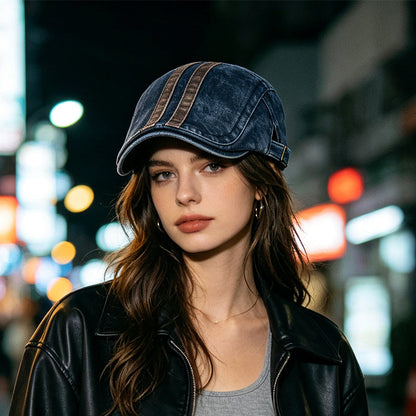 👒Classic Flat-Brim Cap — Adjustable Cotton Blend Baseball Hat