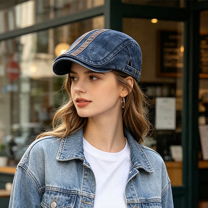 👒Classic Flat-Brim Cap — Adjustable Cotton Blend Baseball Hat