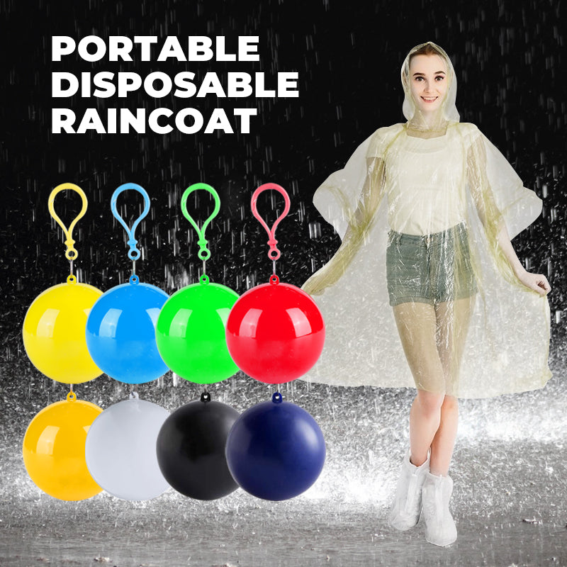 🌧️ 3 PCS Pocket Emergency Rain Poncho – Compact Clip-On Capsule