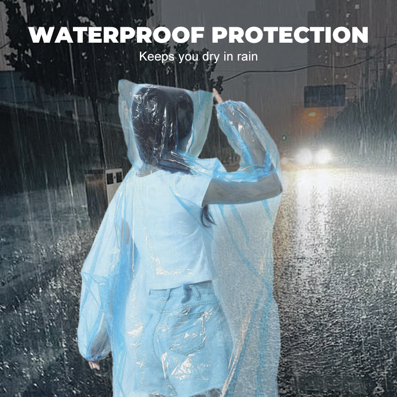 🌧️ 3 PCS Pocket Emergency Rain Poncho – Compact Clip-On Capsule