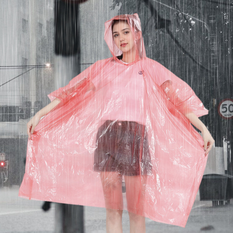 🌧️ 3 PCS Pocket Emergency Rain Poncho – Compact Clip-On Capsule