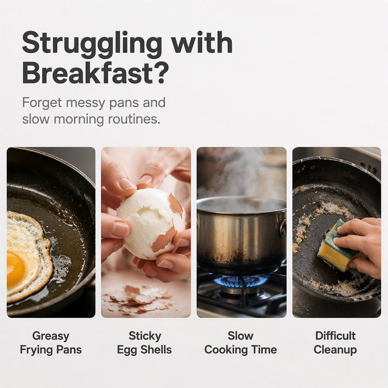 🥚 BUY 1 GET 1 FREE!🍳Microwave Egg Cooker – Perfect poached eggs in 2 mins, no oil & splash-proof – Quick, healthy & mess-free breakfast ⏱️🌿
