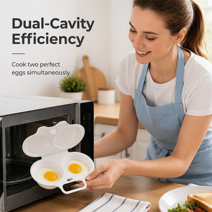 🥚 BUY 1 GET 1 FREE!🍳Microwave Egg Cooker – Perfect poached eggs in 2 mins, no oil & splash-proof – Quick, healthy & mess-free breakfast ⏱️🌿