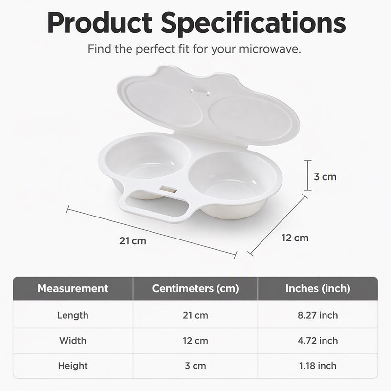 Microwave Egg Poacher——Dual‑cavity, non‑stick & easy clean. Healthier than frying – stock up & save! 🏠✅