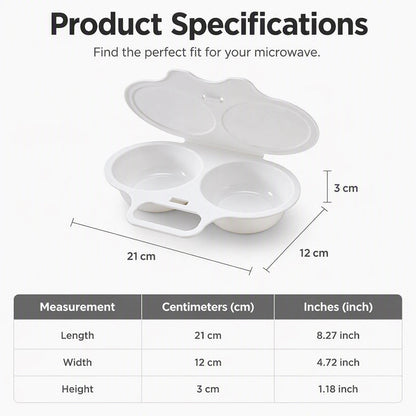 Microwave Egg Poacher——Dual‑cavity, non‑stick & easy clean. Healthier than frying – stock up & save! 🏠✅
