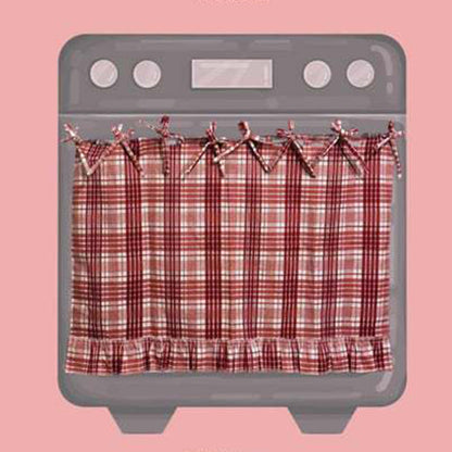 Rustic Plaid Oven Skirt – Tie-On Farmhouse Kitchen Decor