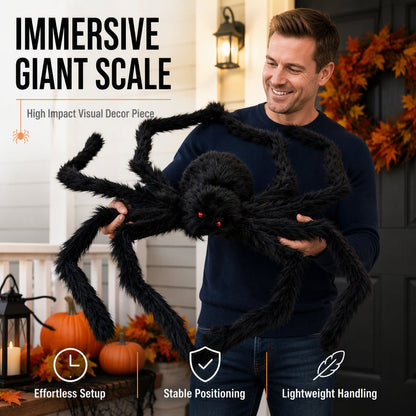 🕷️Giant Realistic Halloween Spider-75cm Red-Eye Haunt Prop