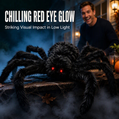 🕷️Giant Realistic Halloween Spider-75cm Red-Eye Haunt Prop