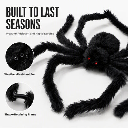 🕷️Giant Realistic Halloween Spider-75cm Red-Eye Haunt Prop