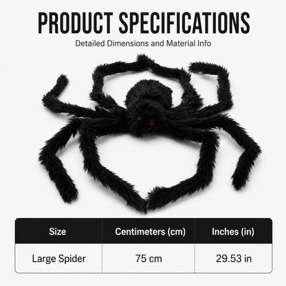 🕷️Giant Realistic Halloween Spider-75cm Red-Eye Haunt Prop