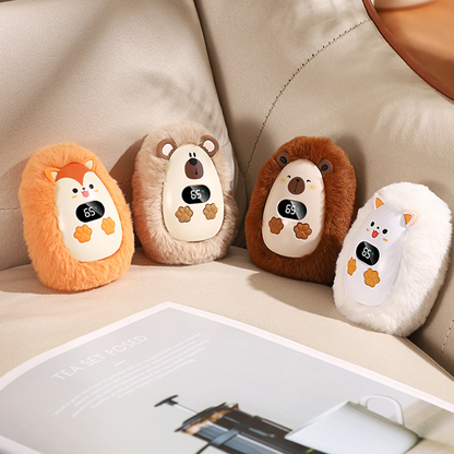 🧸 Cute Plush Rechargeable Hand Warmer – 3 Heat Levels & Digital Display