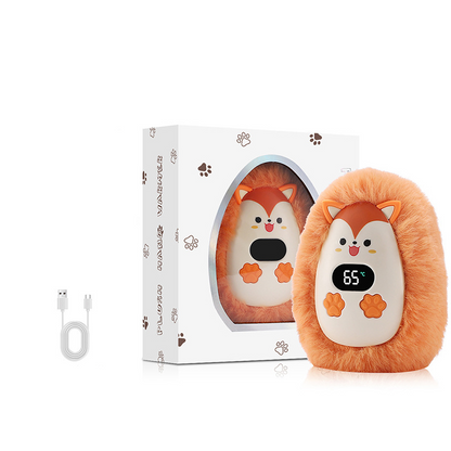 🧸 Cute Plush Rechargeable Hand Warmer – 3 Heat Levels & Digital Display