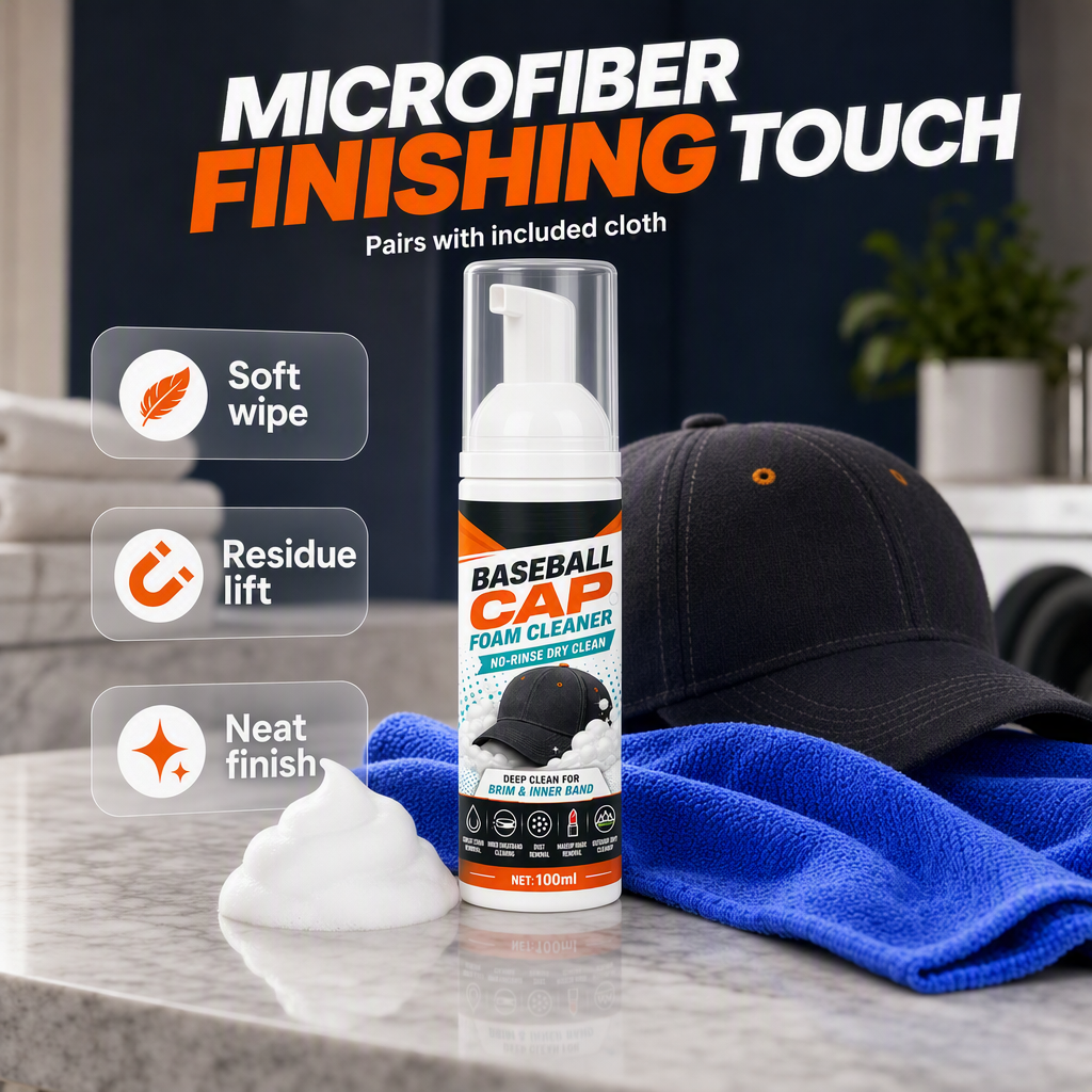 🧢 Instant Hat Foam Cleaner – No-Rinse Baseball Cap Care