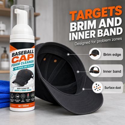 🧢 Instant Hat Foam Cleaner – No-Rinse Baseball Cap Care