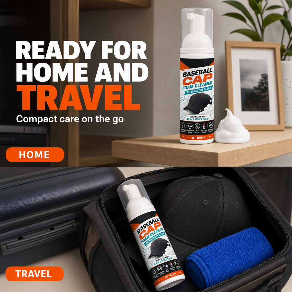 🧢 Instant Hat Foam Cleaner – No-Rinse Baseball Cap Care