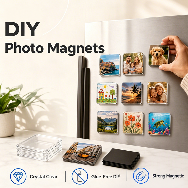 DIY Acrylic Photo Magnet – Turn Memories Into Fridge Decor