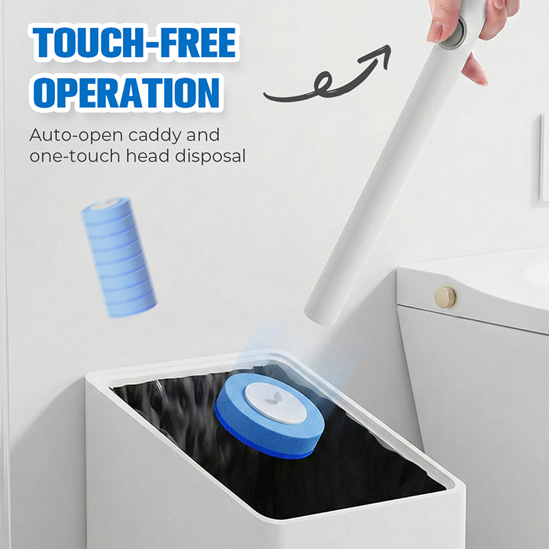 Disposable Toilet Brush System – Clean, Release & Store Without Keeping a Used Brush Head