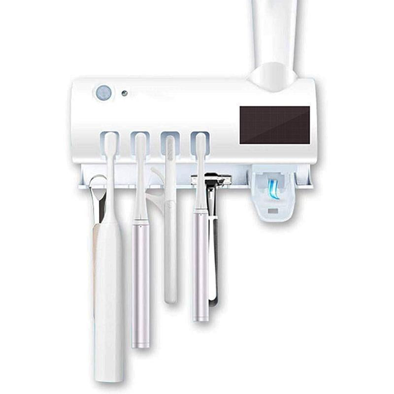 3-in-1 Wall-Mounted Toothbrush Holder & Toothpaste Dispenser