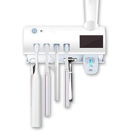 3-in-1 Wall-Mounted Toothbrush Holder & Toothpaste Dispenser