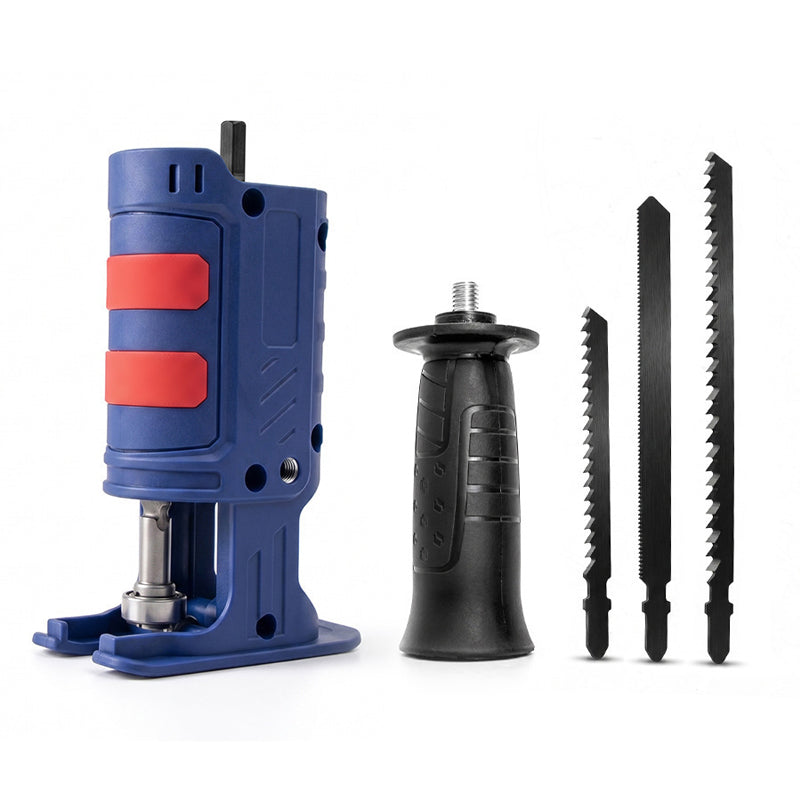 🔧🪚 Electric Drill to Reciprocating Saw Adapter Kit – 3-Blade DIY Cutting Tool Attachment ⚡