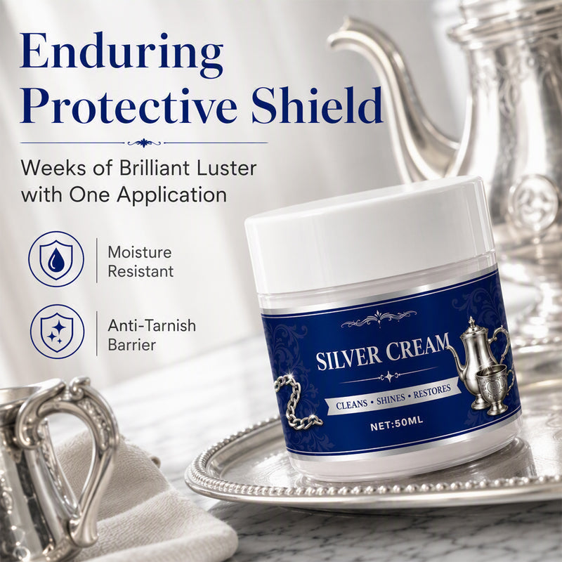 🥳2026 HOT SALE🥳💞50K+ SOLD! ✨🔧 50% OFF! Silver Shine Restoring Cream – Removes heavy tarnish & oxidation, restores mirror-like brilliance. Forms protective shield – keeps silver gleaming for weeks! 💎🛡️