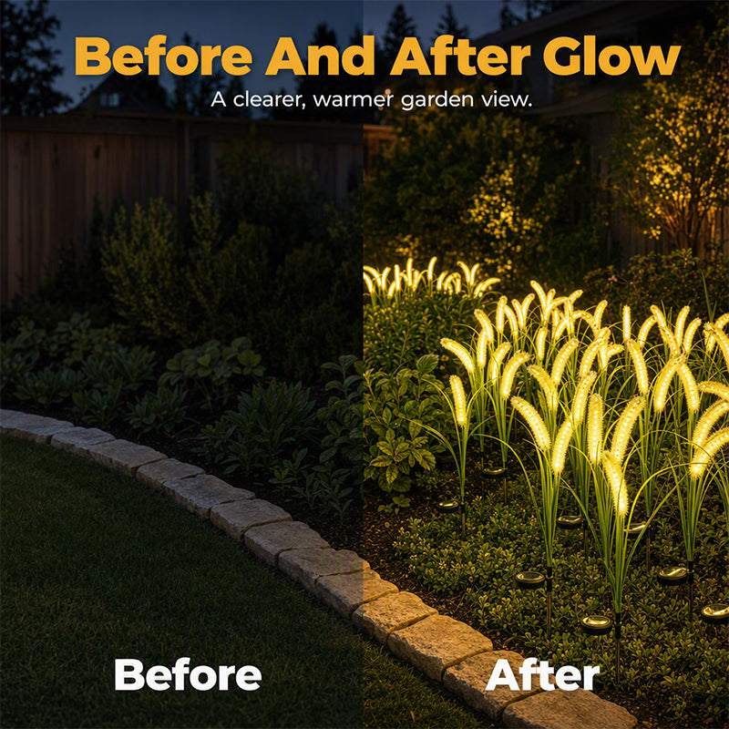Solar Foxtail Grass Garden Lights – Decorative Outdoor Stake Lights