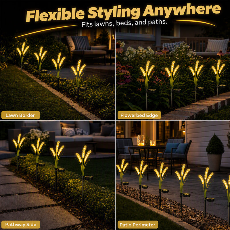 Solar Foxtail Grass Garden Lights – Decorative Outdoor Stake Lights