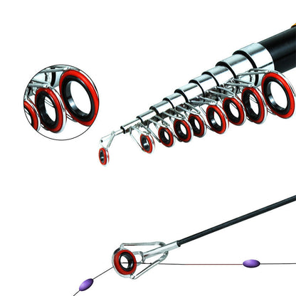 Portable Telescopic Fishing Rod & Reel Kit with Lures and Carry Bag