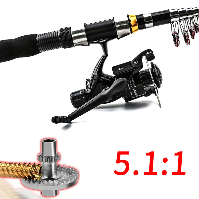 Portable Telescopic Fishing Rod & Reel Kit with Lures and Carry Bag
