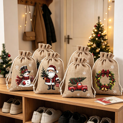 🎄 Christmas Drawstring Gift Bags – 5 Festive Styles for Small Gifts & Treats