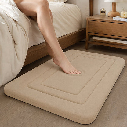 Soft Quick-Dry Bath Mat – Cushioned Coral Fleece Bathroom Rug