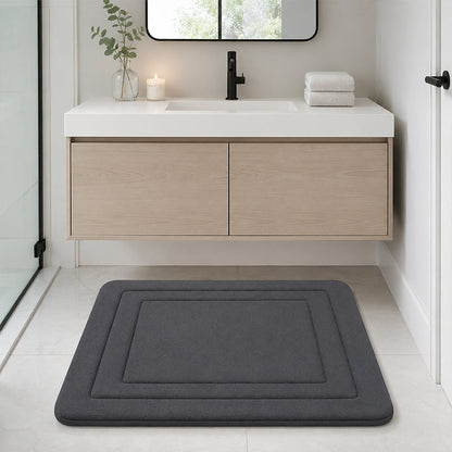 Soft Quick-Dry Bath Mat – Cushioned Coral Fleece Bathroom Rug