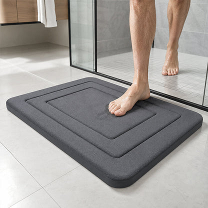 Soft Quick-Dry Bath Mat – Cushioned Coral Fleece Bathroom Rug