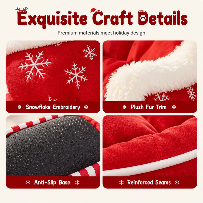 🎄 Christmas Sleigh Pet Bed – A Cozy Holiday Bed for Dogs & Cats