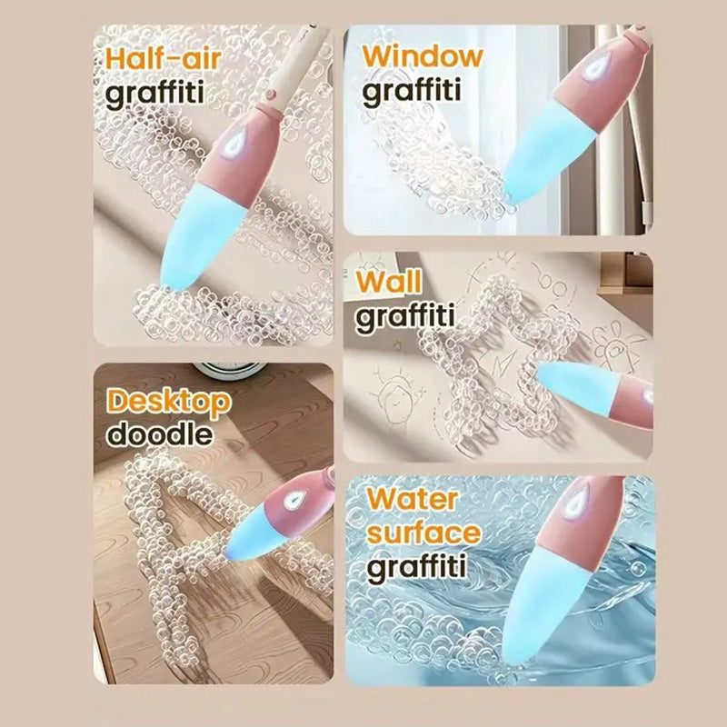One-Press Pen-Shaped Bubble Machine – Rechargeable Bubble Fun