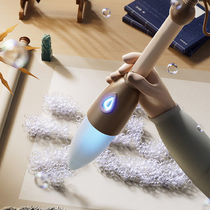 One-Press Pen-Shaped Bubble Machine – Rechargeable Bubble Fun