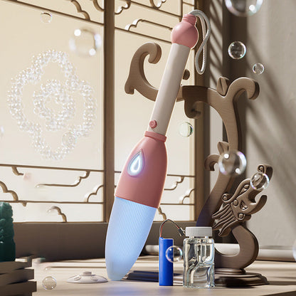 One-Press Pen-Shaped Bubble Machine – Rechargeable Bubble Fun