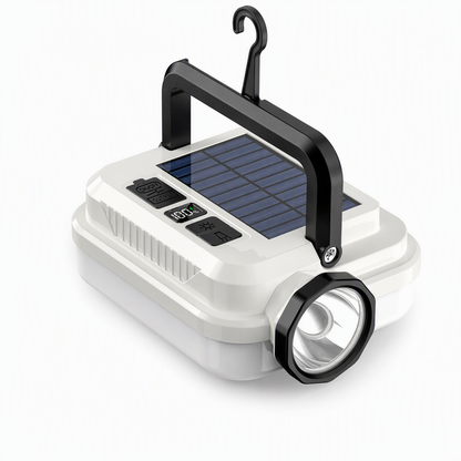 🏕️ Solar Camping Lantern – Dual Light & Emergency Power Bank