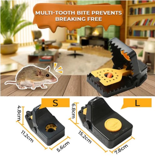 🐭 Reusable Mechanical Mouse Trap – Sensitive Trigger & Easy Reset