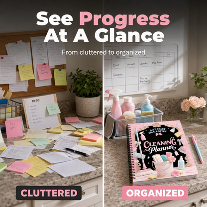 A5 Cleaning Planner — 60-Page Home Chore Notebook for Calmer Routines