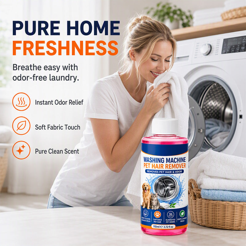 🐾 4-in-1 Pet Hair Laundry Cleaner – Odor Refresh & Washing Machine Drum Care