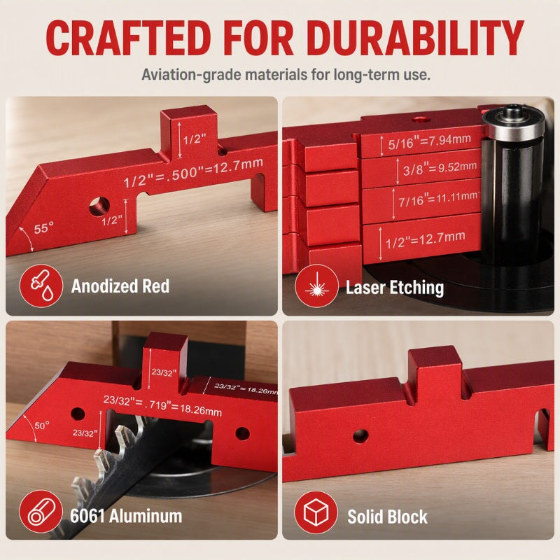 🔴 Woodworking Setup Blocks – Fast Height & Angle Setup | 7/14-Piece Set