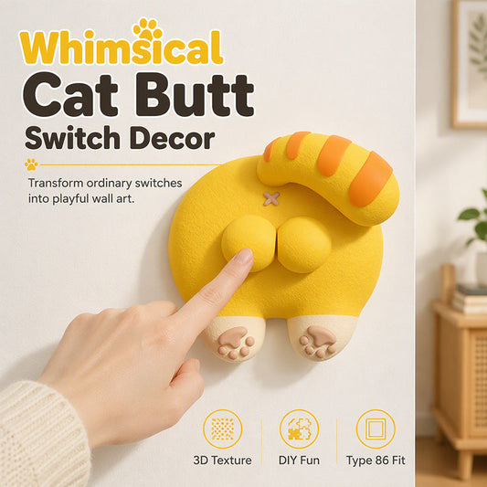 🐱 3D Cat Light Switch Decoration – A Funny Little Home Upgrade