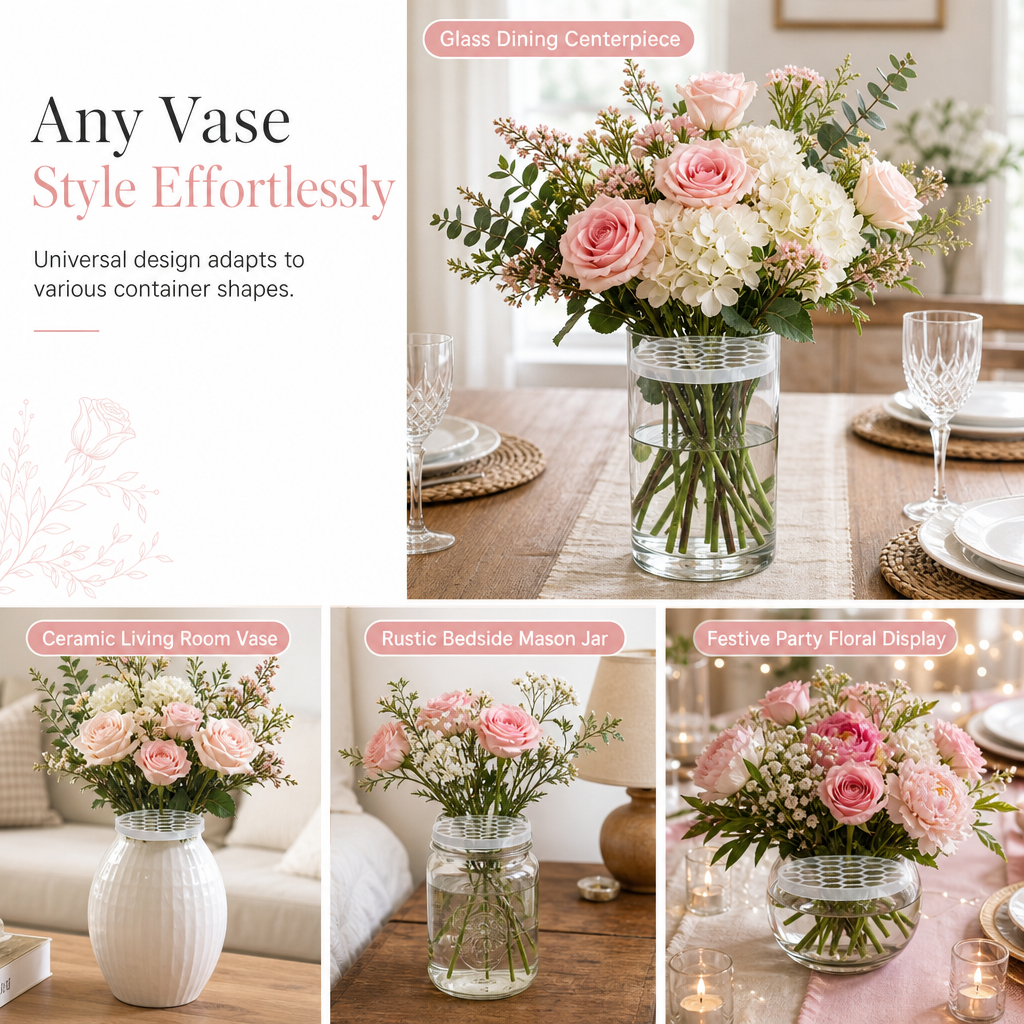 🌷 Silicone Flower Arranging Grid – Keep Stems Spaced & Supported
