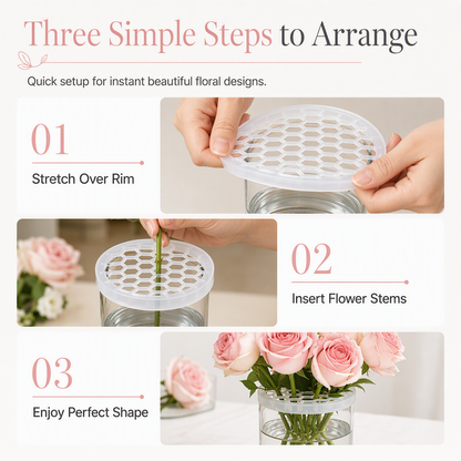 🌷 Silicone Flower Arranging Grid – Keep Stems Spaced & Supported
