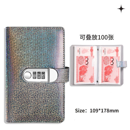 🔐 Glitter Cash Budget Binder – Organize Your Savings with a 3-Digit Lock
