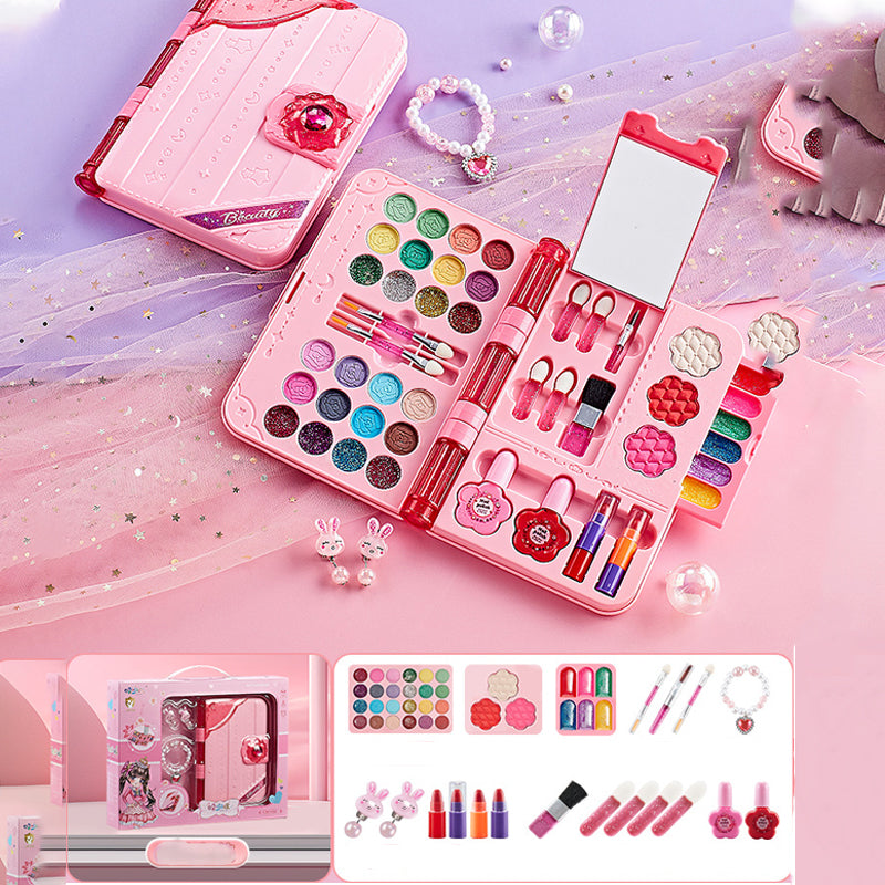🎀 Princess Makeup Treasure Chest – Fold-Out Beauty Play Set for Kids